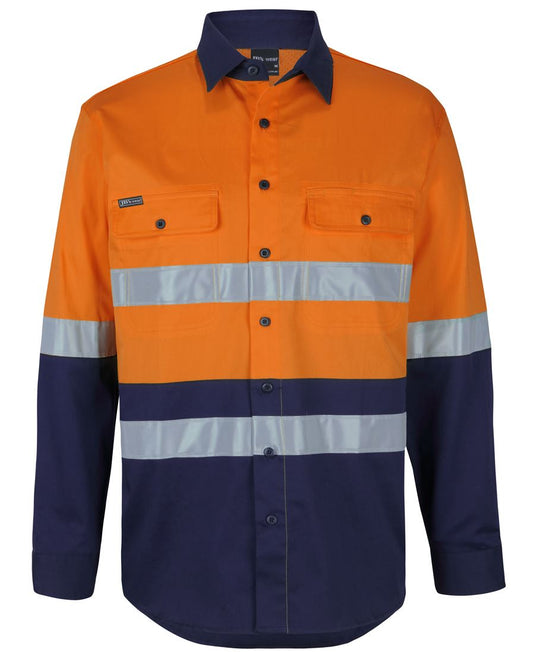JB's Hi Vis (D+N) L/S Stretch Work Shirt 6DSWL