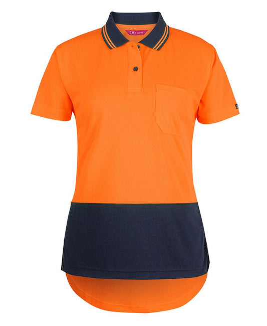 JB's Ladies Hi Vis S/S Drop Tail Polo 6HDS1