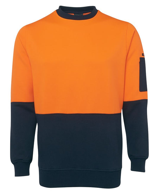JB's Hi Vis Fleecy Crew 6HVCN | Traditional pullover