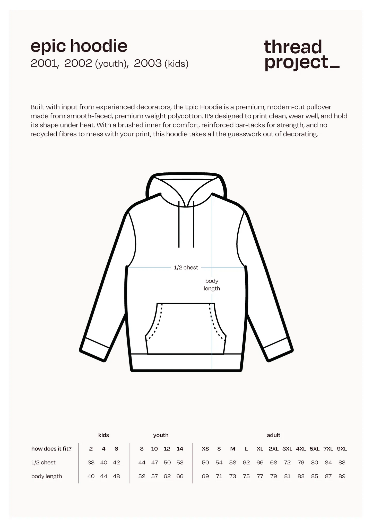 Unisex Epic Hoodie Black 300gsm