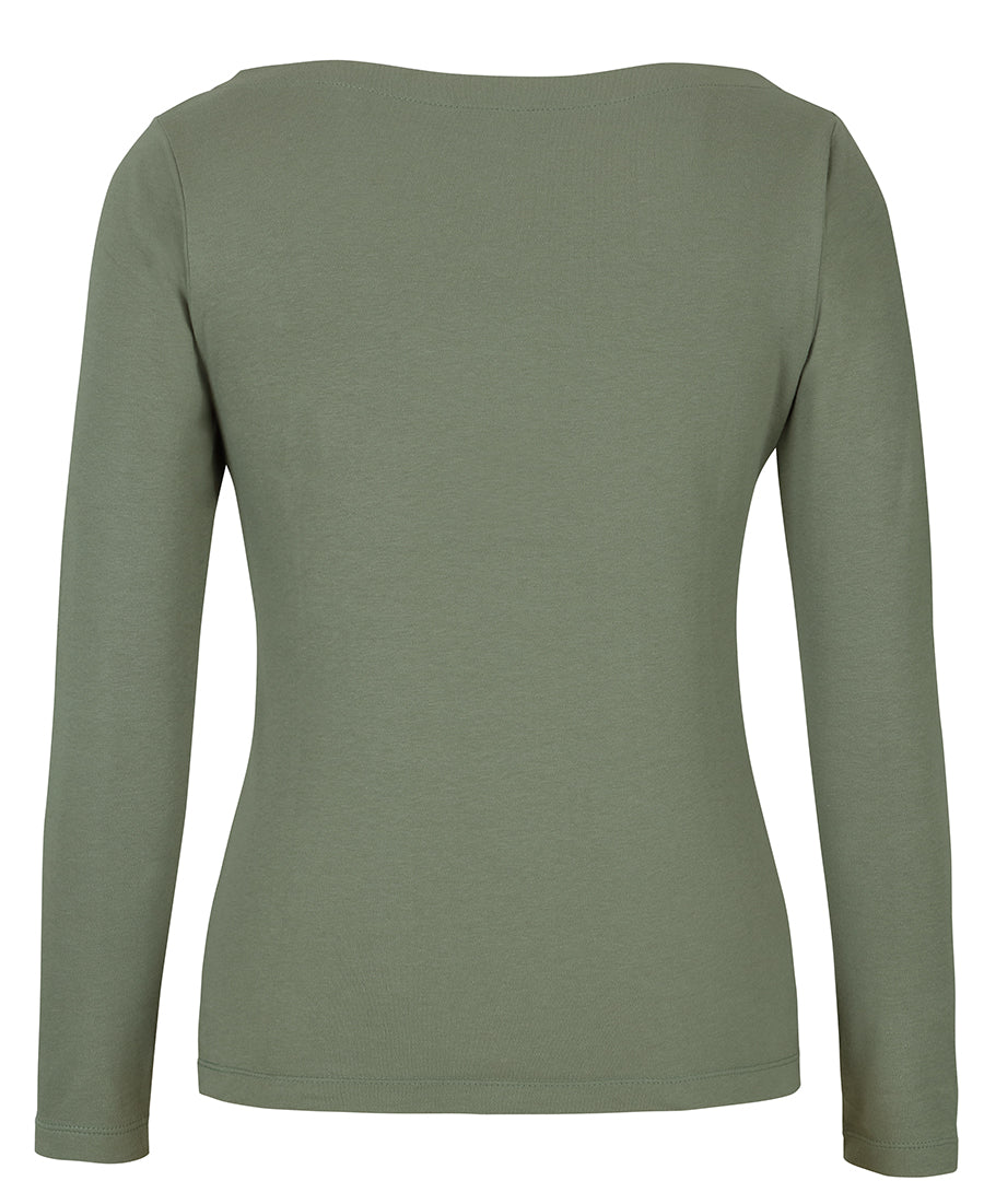 C of C Ladies L/S Boat Neck Tee 1BTL | Stylish Neck Design