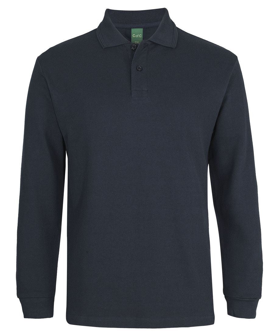 C of C 320g L/S Popcorn Cotton Polo 2PCL