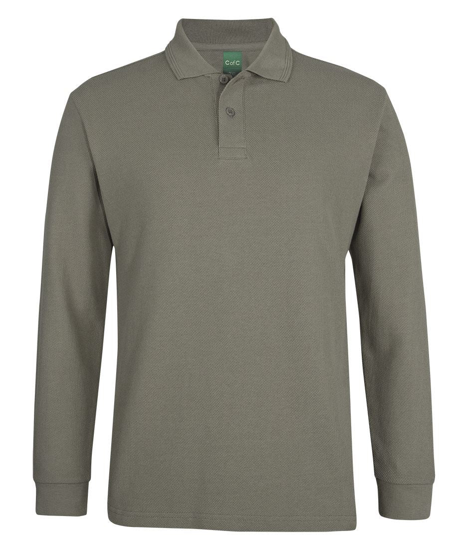 C of C 320g L/S Popcorn Cotton Polo 2PCL