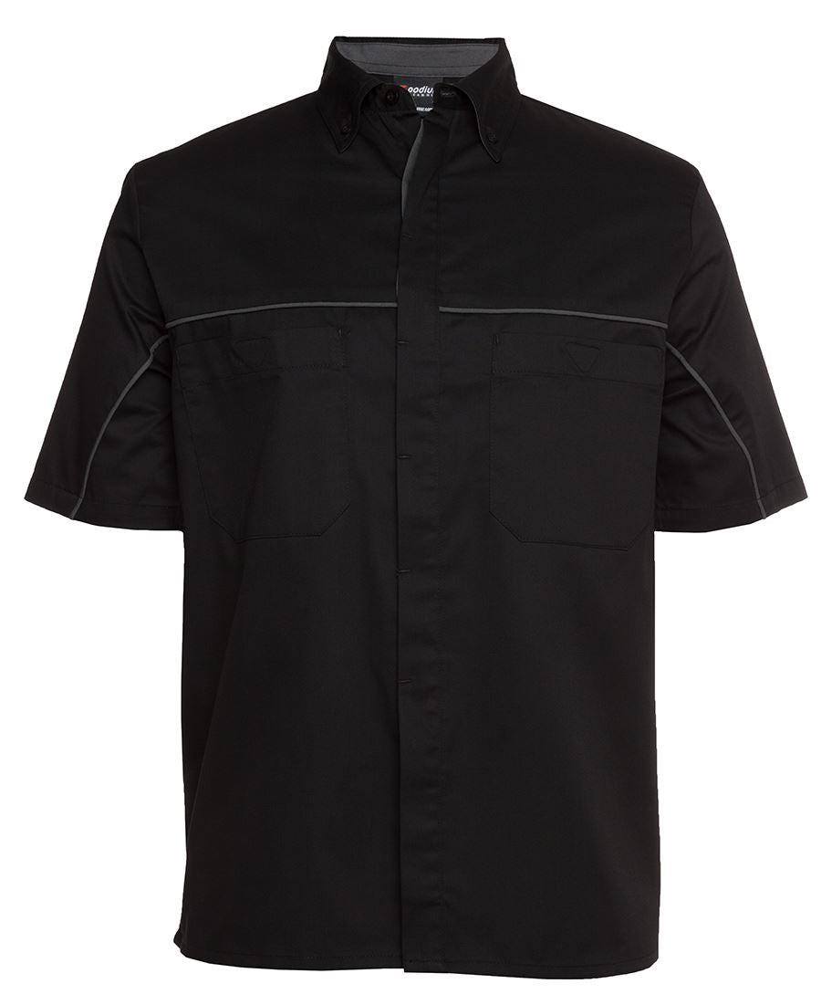 Podium Industry Shirt 4MSI | Stylish contrast piping along front and back yoke