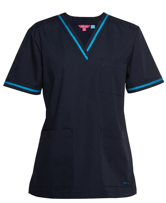 JB's Ladies Contrast Scrubs Top 4SCT1