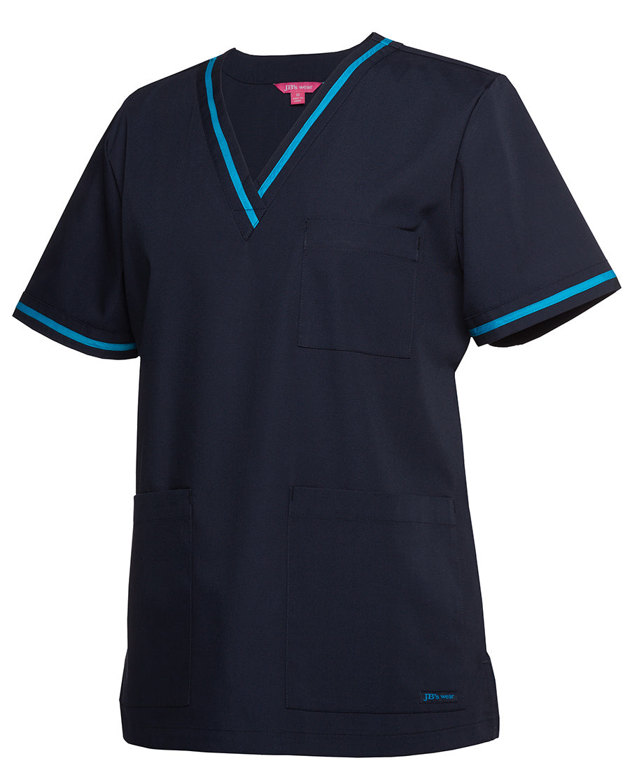 JB's Ladies Contrast Scrubs Top 4SCT1