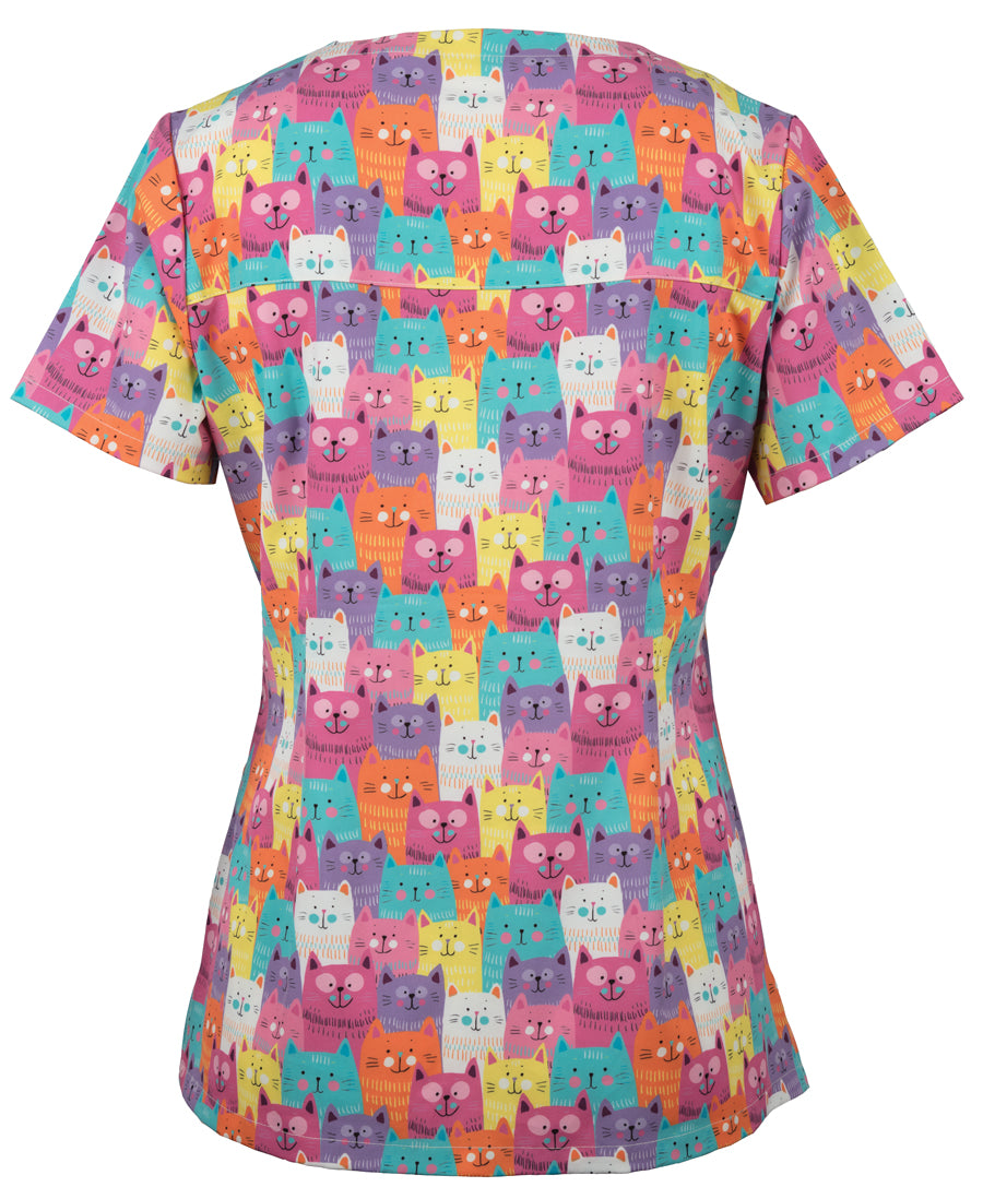JB's Ladies Scrub Top Printed 4STP1