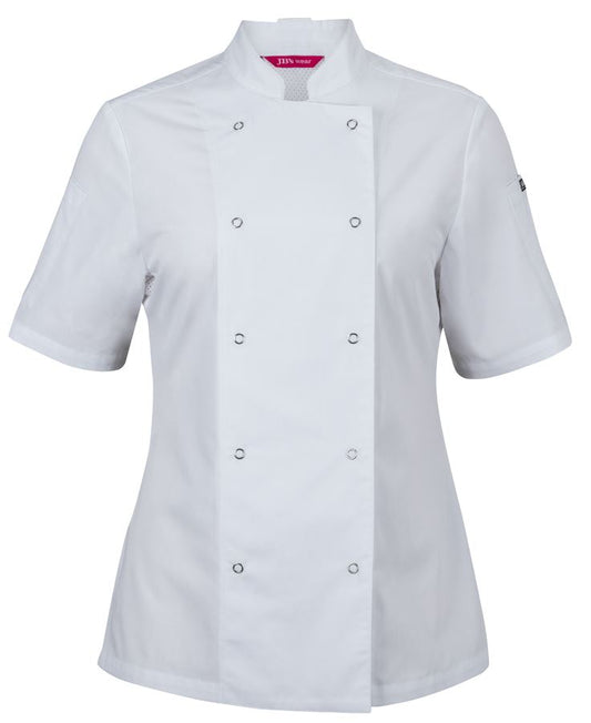 JB's Ladies S/S Snap Button Chef Jacket 5CJS1