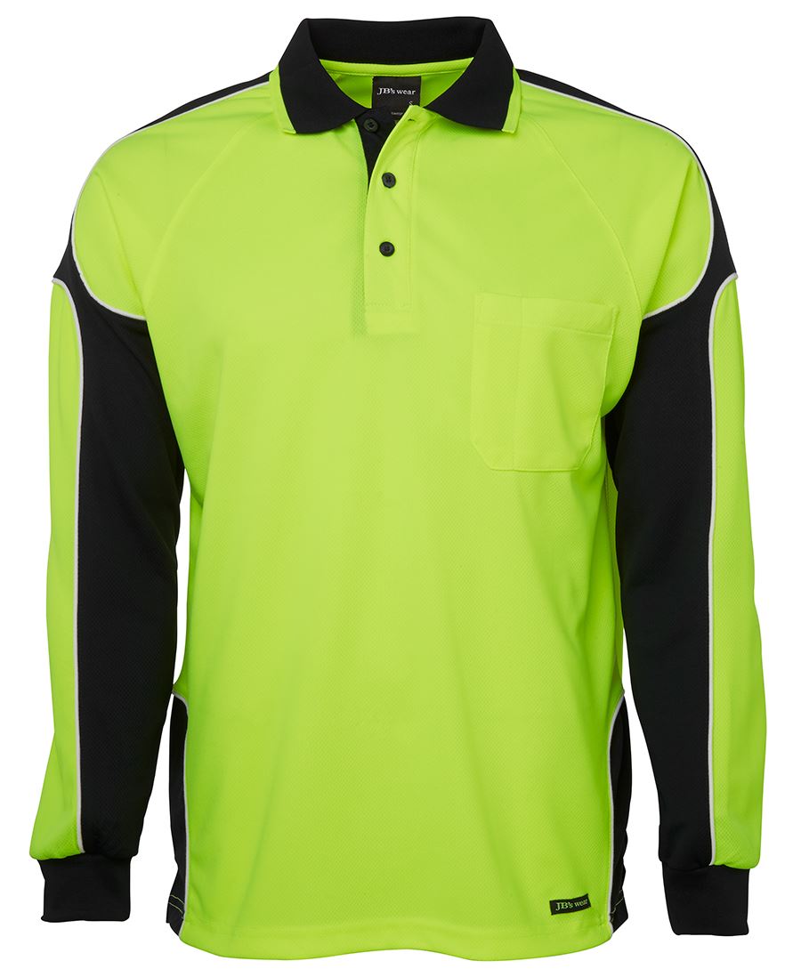 JB's Hi Vis L/S Arm Panel Polo 6AP4L