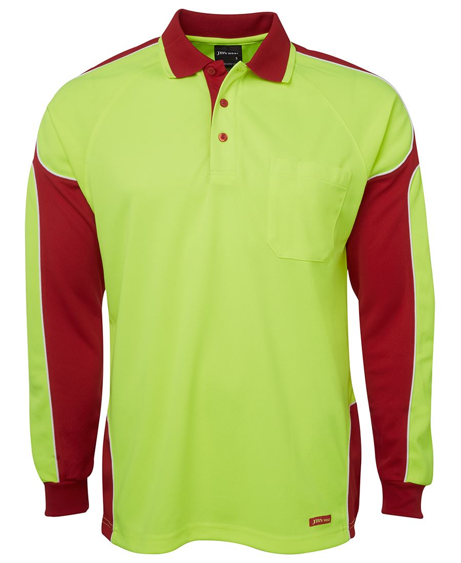 JB's Hi Vis L/S Arm Panel Polo 6AP4L