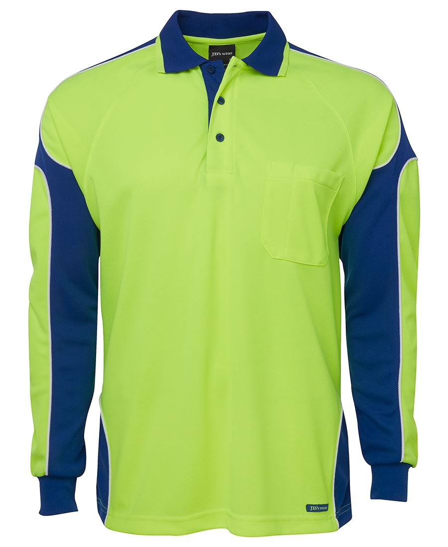 JB's Hi Vis L/S Arm Panel Polo 6AP4L