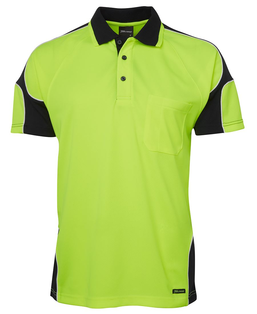 JB's Hi Vis S/S Arm Panel Polo 6AP4S Panel design