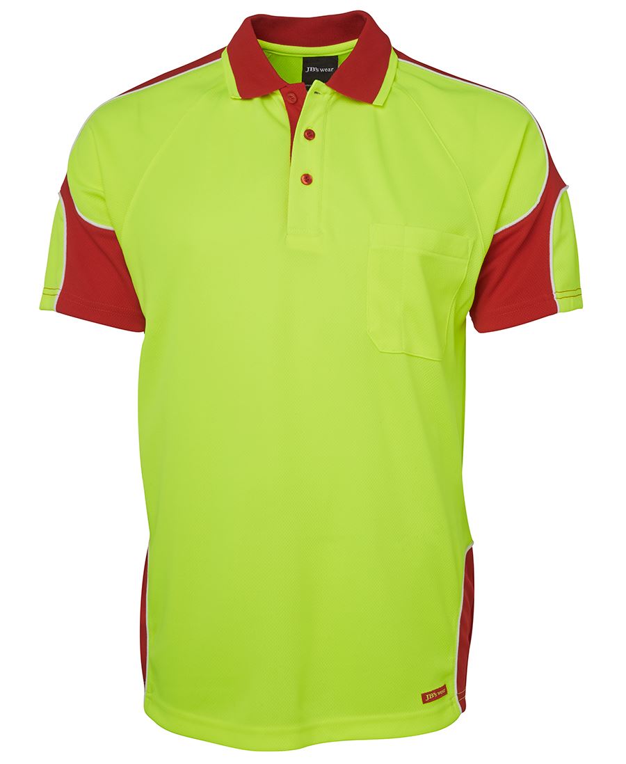 JB's Hi Vis S/S Arm Panel Polo 6AP4S Panel design