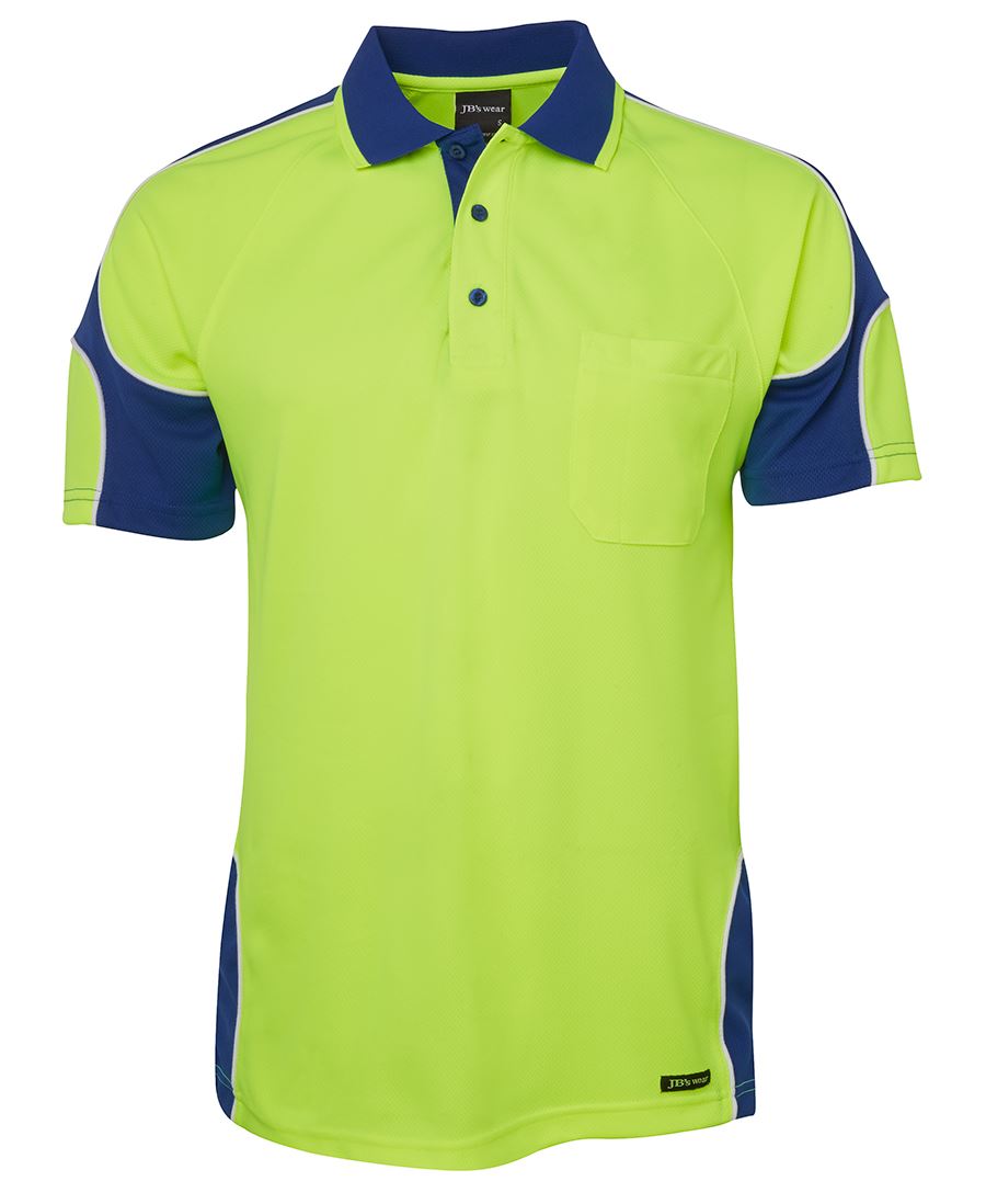 JB's Hi Vis S/S Arm Panel Polo 6AP4S Panel design