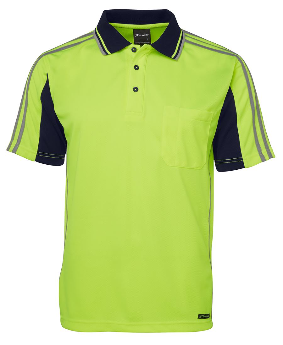 JB's Hi Vis S/S Arm Tape Polo 6AT4S Hi Vis tape detail