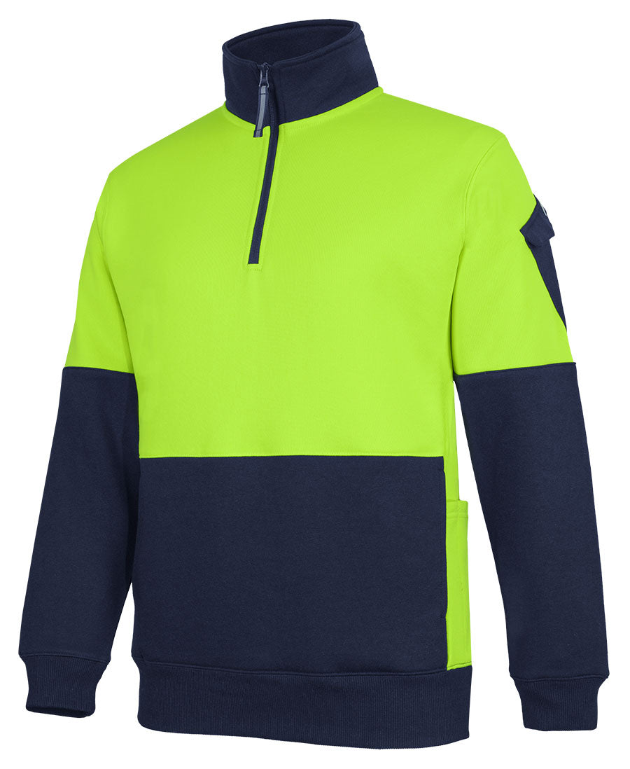 JB's 350g Hi Vis 1/2 ZIp Trade Fleece 6CHVF