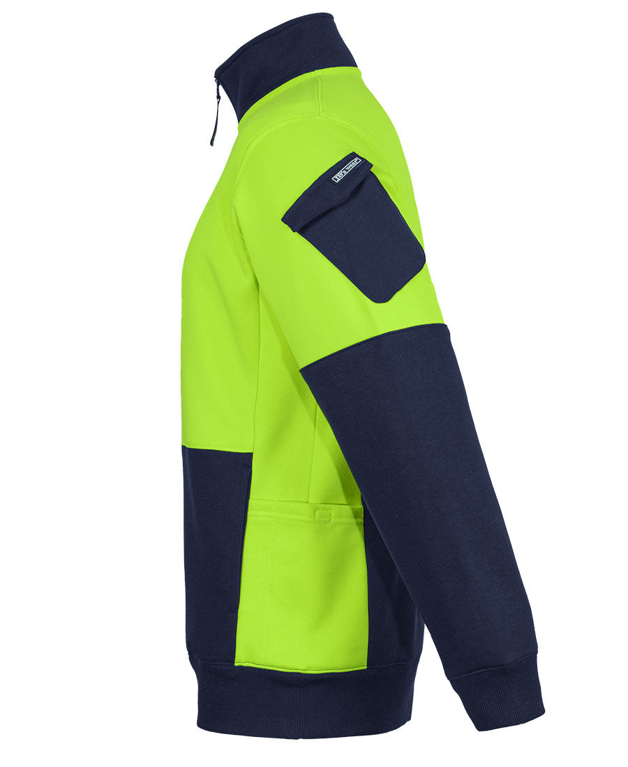 JB's 350g Hi Vis 1/2 ZIp Trade Fleece 6CHVF