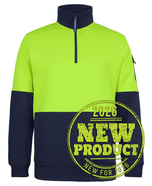 JB's 350g Hi Vis 1/2 ZIp Trade Fleece 6CHVF