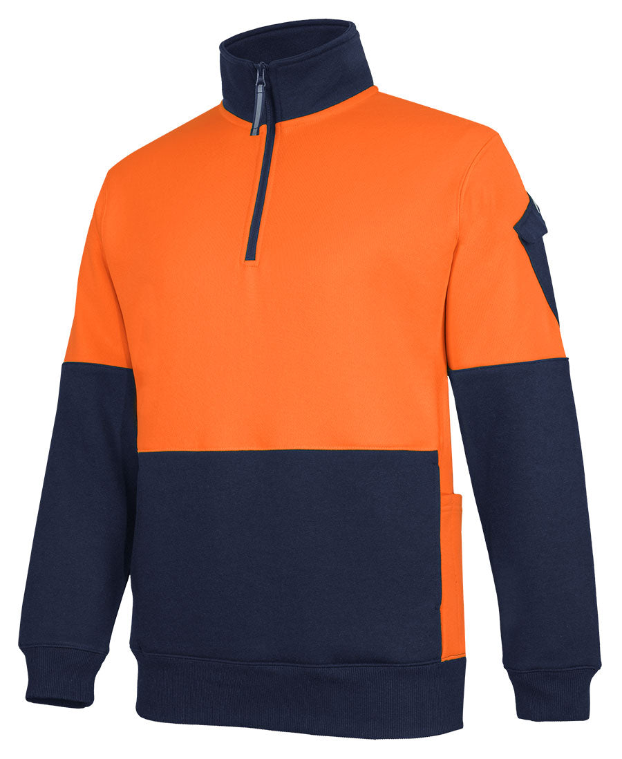 JB's 350g Hi Vis 1/2 ZIp Trade Fleece 6CHVF