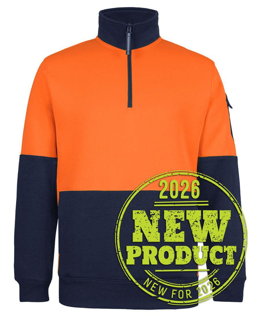 JB's 350g Hi Vis 1/2 ZIp Trade Fleece 6CHVF