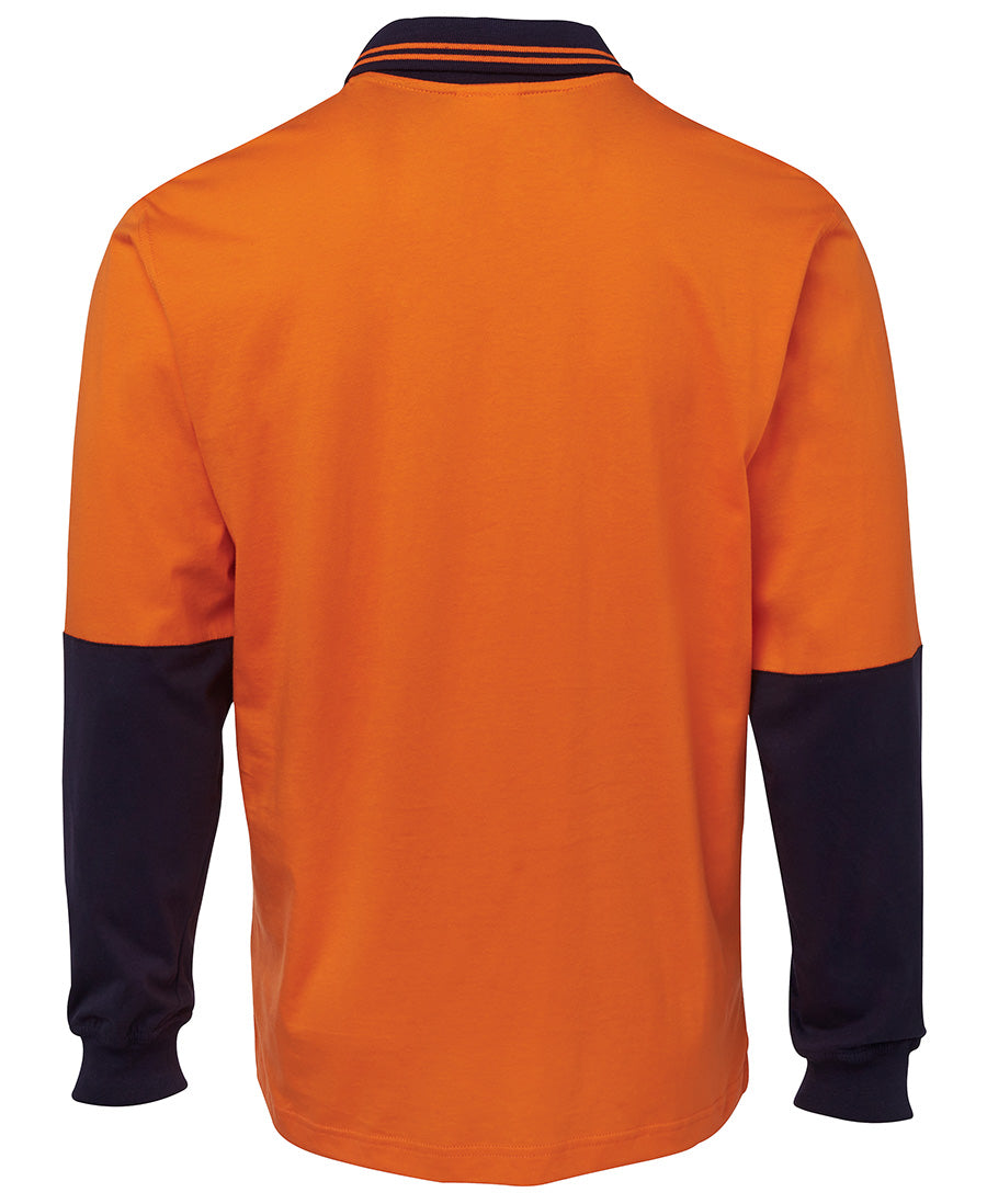 JB's Hi Vis L/S Cotton Polo 6CPHL Hi Vis Cotton Polo