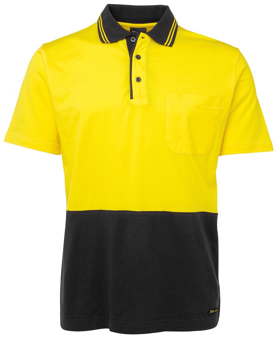 JB's Hi Vis S/S Cotton Polo 6CPHV | Cotton comfort
