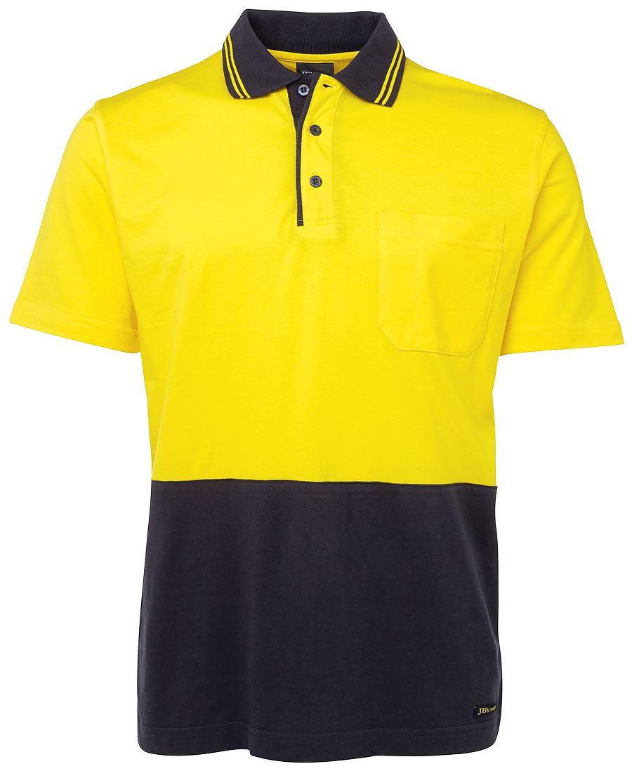 JB's Hi Vis S/S Cotton Polo 6CPHV | Cotton comfort