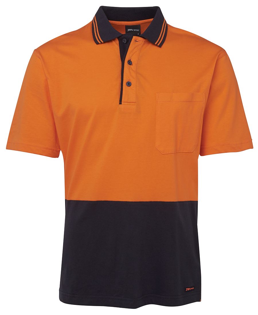 JB's Hi Vis S/S Cotton Polo 6CPHV | Cotton comfort