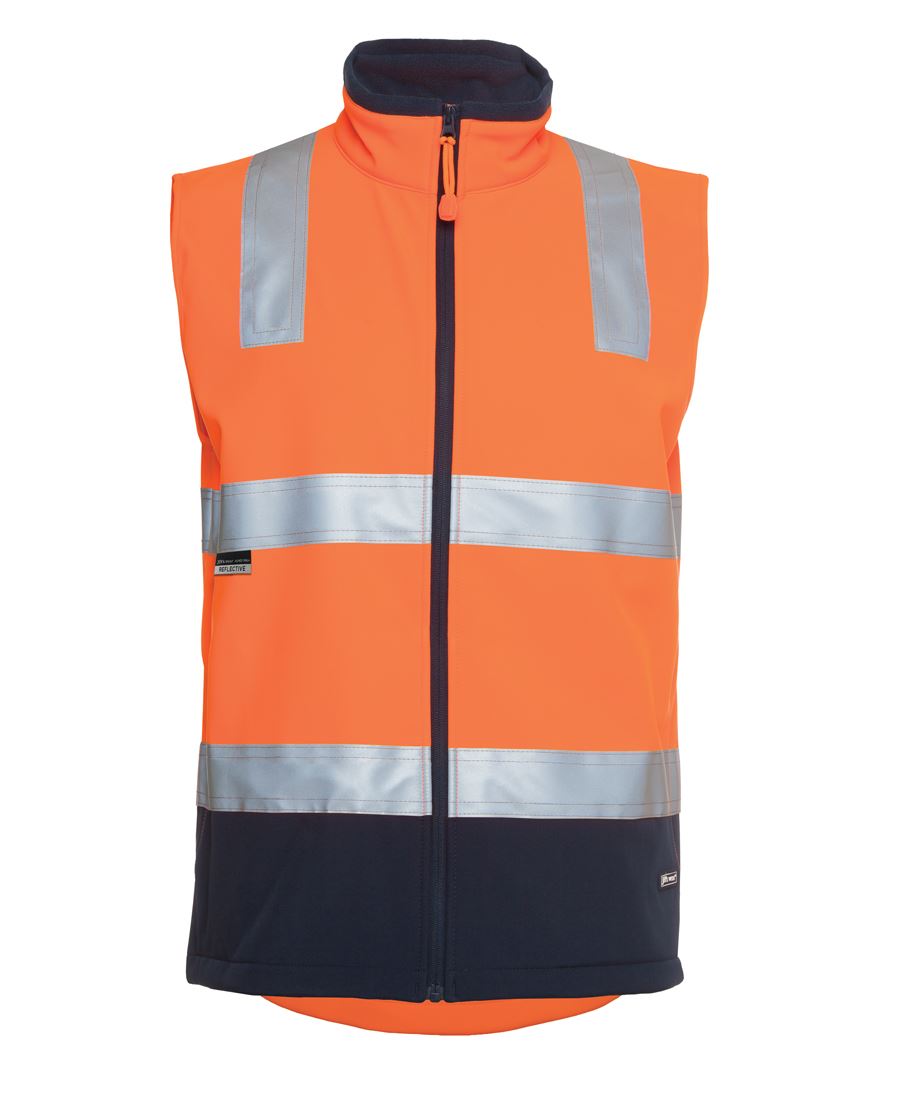 JB's Hi Vis (D+N) Softshell Vest 6D4LK | Softshell Style