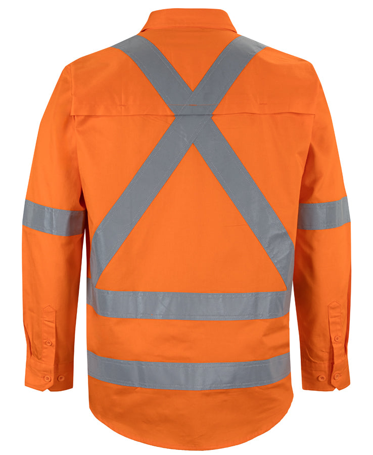 JB's Hi Vis 150g NSW/QLD Rail X-Back Shirt 6DCBL | Industry Specific