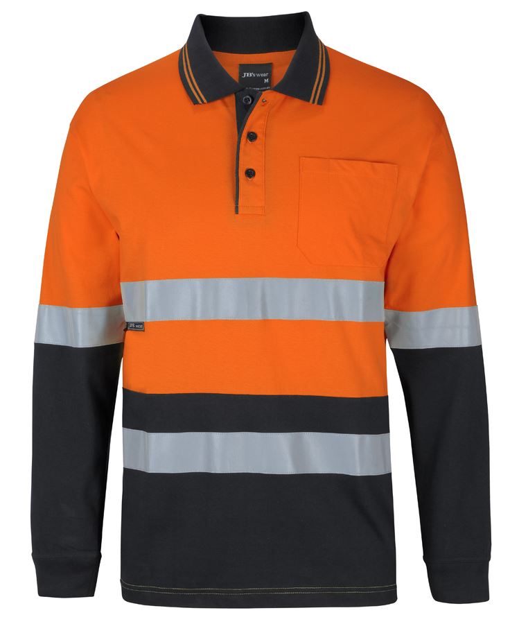 JB's Hi Vis (D+N) L/S Cotton Polo 6DCPL