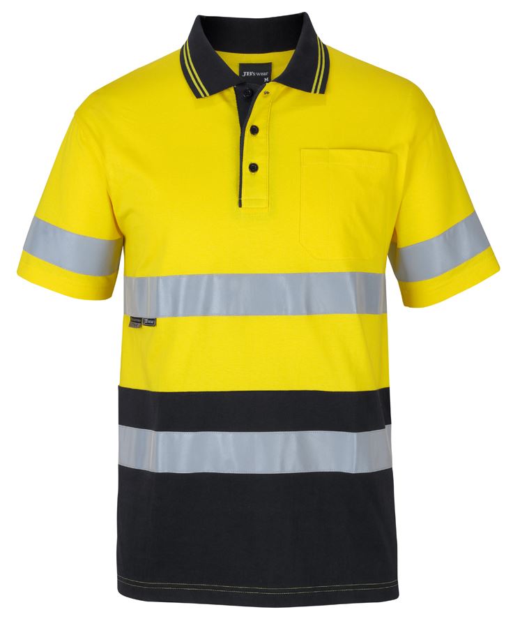 JB's Hi Vis (D+N) S/S Cotton Polo 6DCPS