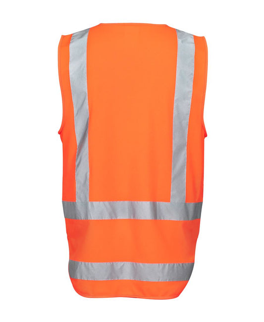 JB's Hi Vis Zip (D+N) TTMC-W Vest | Safety Orange Vest | 6DNDT | Zip Styling