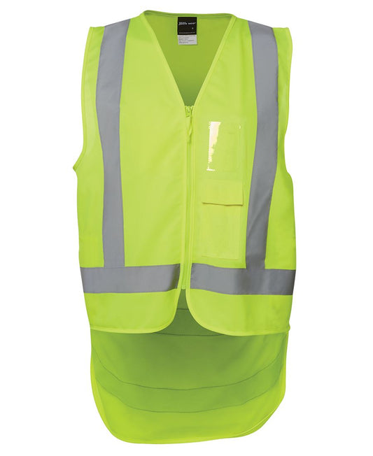 JB's Hi Vis Zip Drop Tail H Pattern (D+N) Vest 6DNDV | Industry Standard