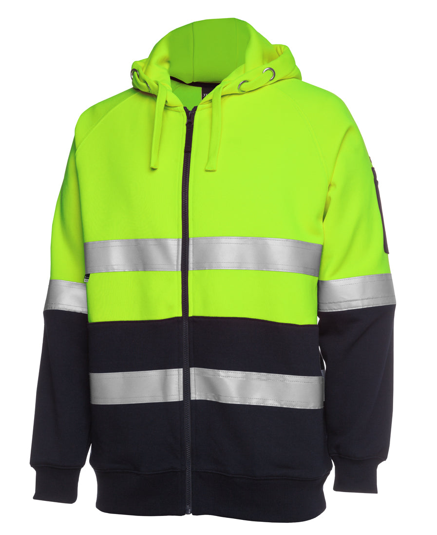 JB's Hi Vis (D+N) Full Zip Fleecy Hoodie 6DNH | Day and Night Wear