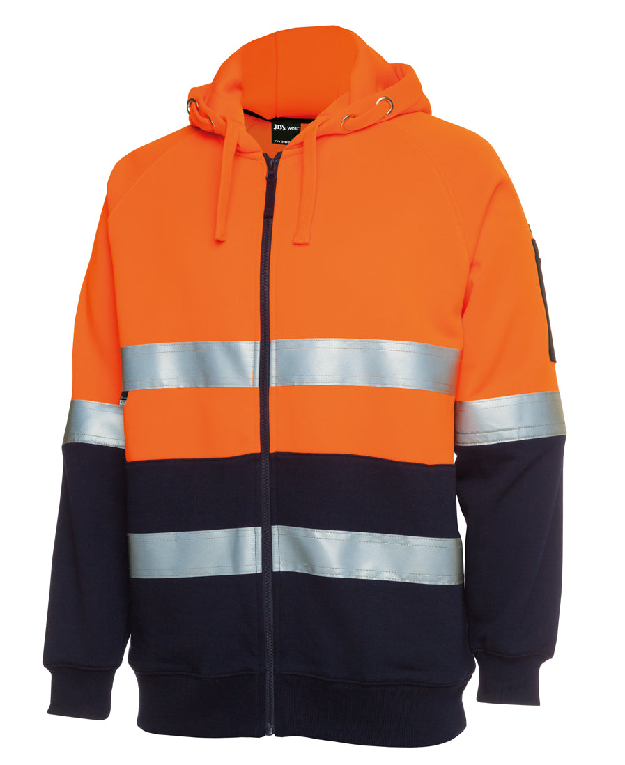 JB's Hi Vis (D+N) Full Zip Fleecy Hoodie 6DNH | Day and Night Wear