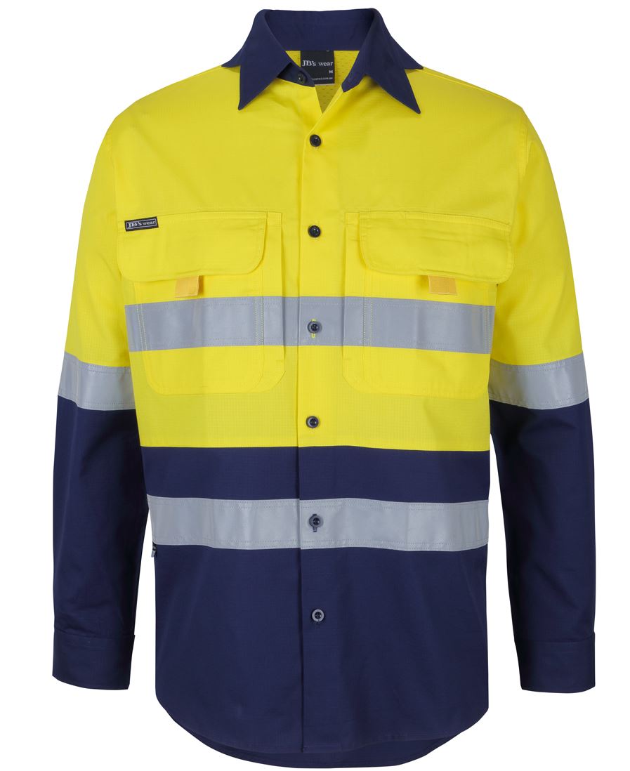 JB's Hi Vis (D+N) Ripstop L/S Fishing Shirt 6DNRL