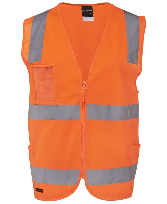 JB's Hi Vis (D+N) Zip Safety Vest | 6DNSZ | Day and Night Safety