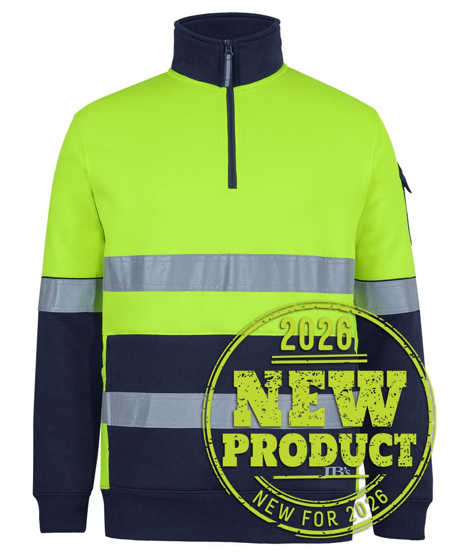 JB's 350g Hi Vis (D+N) 1/2 Zip Trade Fleece 6DNVF