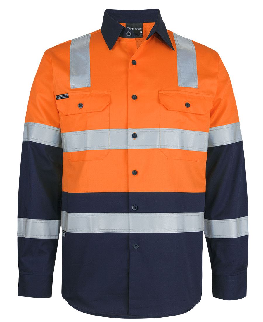 JB's Hi Vis (D+N) L/S 150G Level 3 Work Shirt 6DNW3