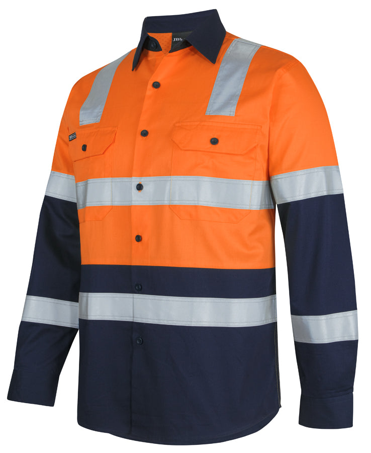JB's Hi Vis (D+N) L/S 150G Level 3 Work Shirt 6DNW3