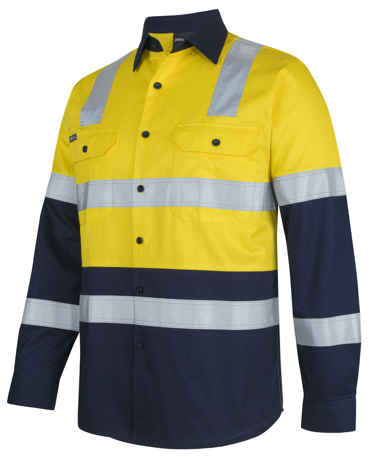 JB's Hi Vis (D+N) L/S 150G Level 3 Work Shirt 6DNW3