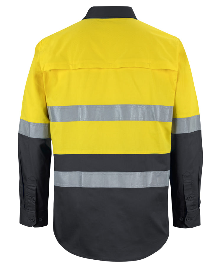 JB's Hi Vis L/S (D+N) 150G Work Shirt 6DNWL | Classic Comfort