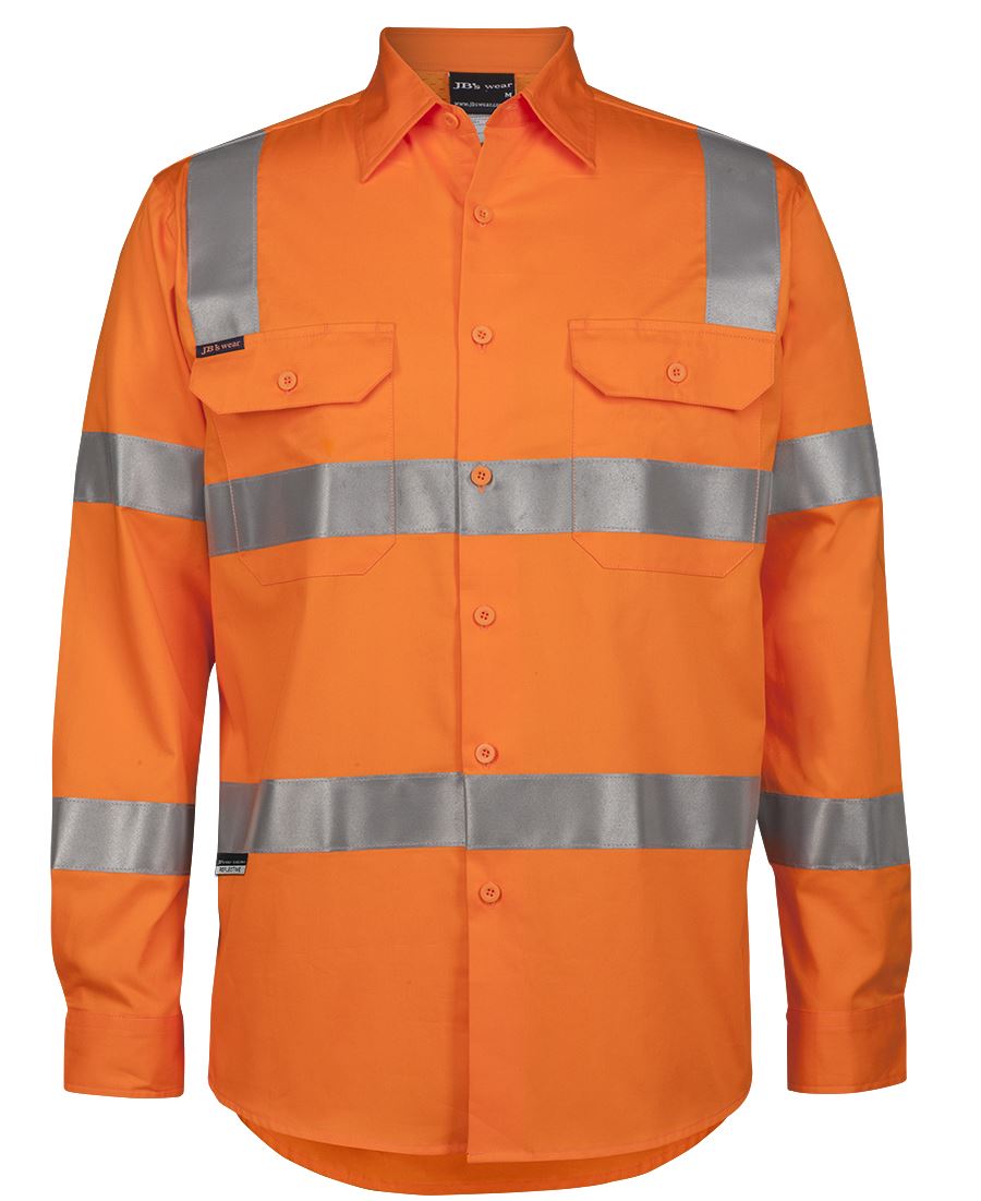 JB's Hi Vis (D+N) L/S 150g AUST. Rail Work Shirt 6DNWR | AUST. Rail Work Shirt
