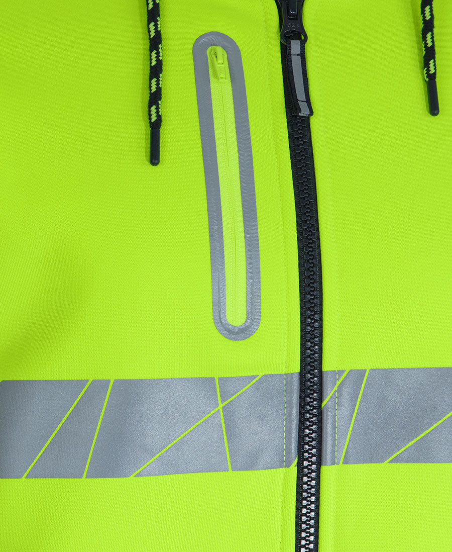 JB's 450g Hi Vis Full Zip Hoodie with Fragmented Tape 6DPFZ | Stay warm and visible