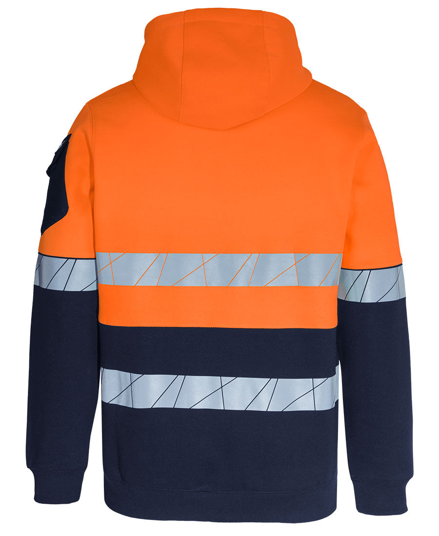JB's 450g Hi Vis Full Zip Hoodie with Fragmented Tape 6DPFZ | Stay warm and visible