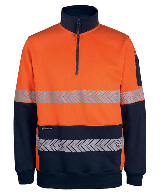 JB's Hi Vis 330g 1/2 Zip Segmented Tape Fleece 6DPS