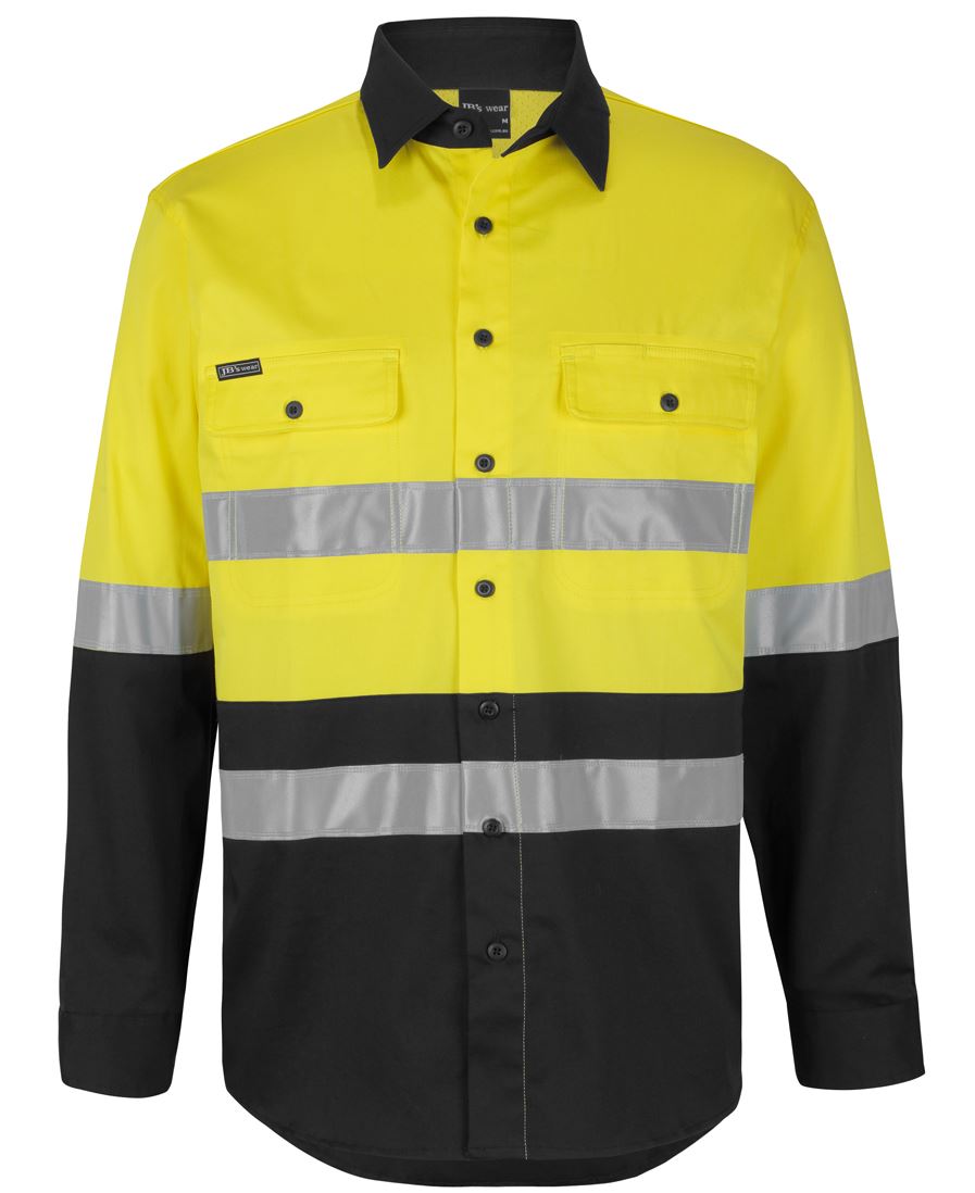 JB's Hi Vis (D+N) L/S Stretch Work Shirt 6DSWL