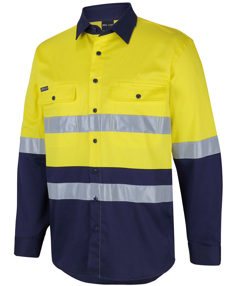 JB's Hi Vis (D+N) L/S Stretch Work Shirt 6DSWL
