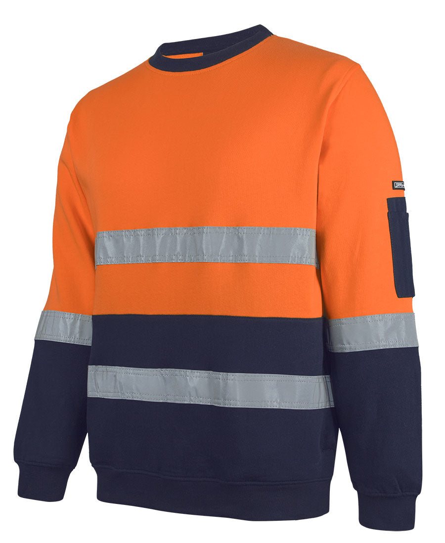 JB's Hi Vis (D+N) 310 Cotton Crew Neck Sweater 6DVCM | 100% Cotton fabric for 100% Comfort